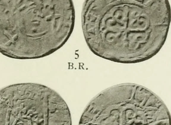 An illustration from A catalogue of English coins in the British museum. The Norman kings, 1916, leaf 374