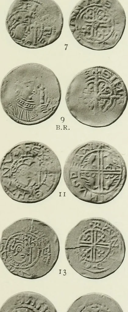 An illustration from A catalogue of English coins in the British museum. The Norman kings, 1916, leaf 376