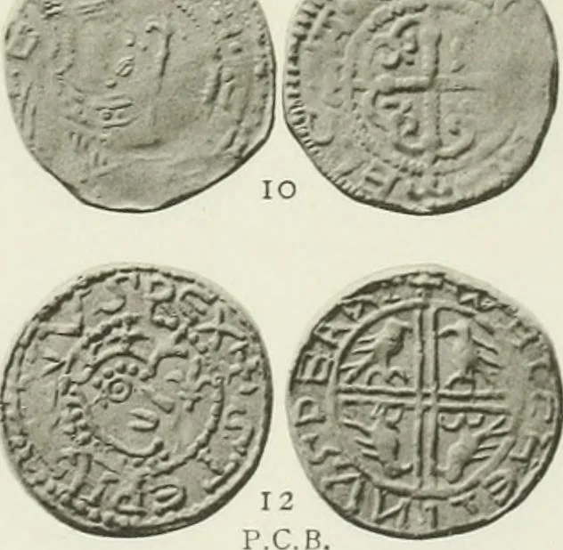 An illustration from A catalogue of English coins in the British museum. The Norman kings, 1916, leaf 376