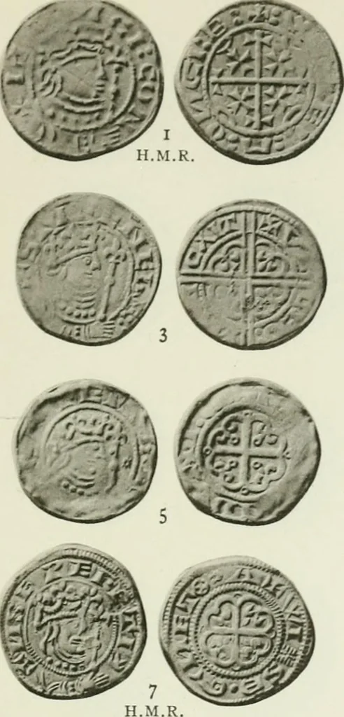 An illustration from A catalogue of English coins in the British museum. The Norman kings, 1916, leaf 378