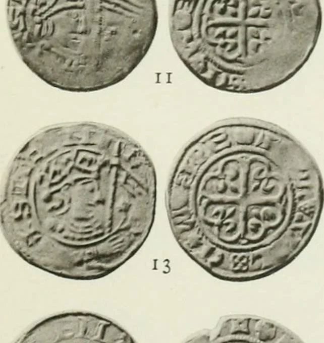 An illustration from A catalogue of English coins in the British museum. The Norman kings, 1916, leaf 378