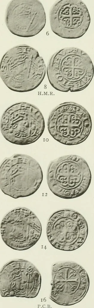An illustration from A catalogue of English coins in the British museum. The Norman kings, 1916, leaf 378