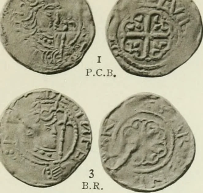 An illustration from A catalogue of English coins in the British museum. The Norman kings, 1916, leaf 382