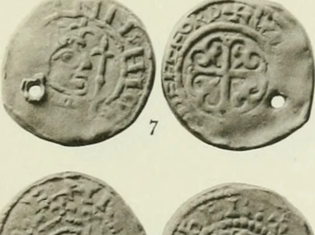 An illustration from A catalogue of English coins in the British museum. The Norman kings, 1916, leaf 382
