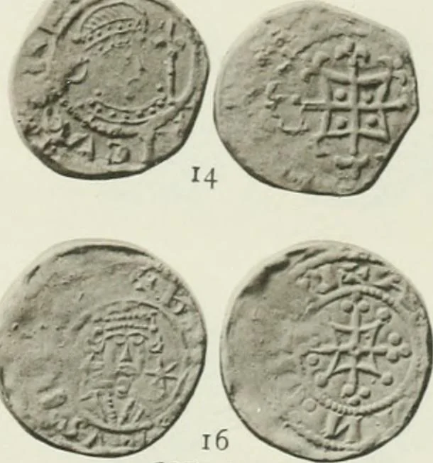 An illustration from A catalogue of English coins in the British museum. The Norman kings, 1916, leaf 382