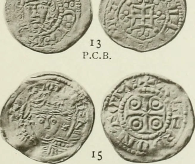 An illustration from A catalogue of English coins in the British museum. The Norman kings, 1916, leaf 384
