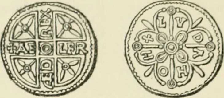 An illustration from A catalogue of English coins in the British museum. Anglo-Saxon series .., 1887, leaf 171