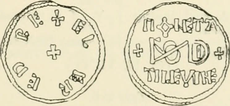 An illustration from A catalogue of English coins in the British museum. Anglo-Saxon series .., 1887, leaf 172