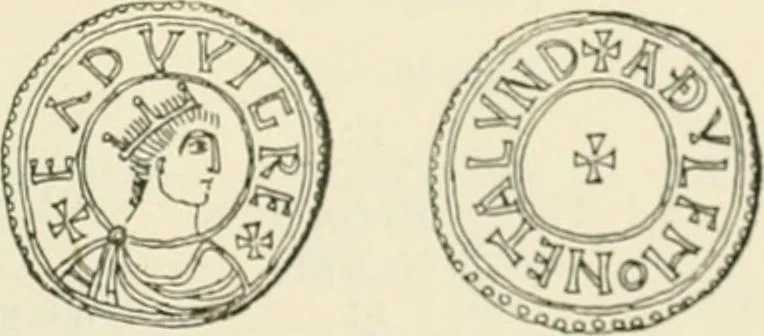 An illustration from A catalogue of English coins in the British museum. Anglo-Saxon series .., 1887, leaf 294