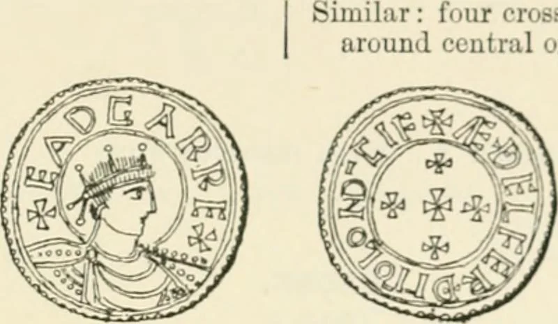 An illustration from A catalogue of English coins in the British museum. Anglo-Saxon series .., 1887, leaf 304