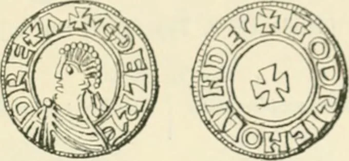 An illustration from A catalogue of English coins in the British museum. Anglo-Saxon series .., 1887, leaf 340