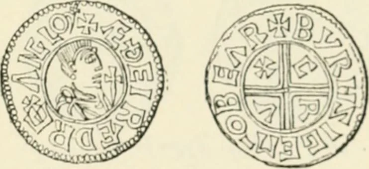 An illustration from A catalogue of English coins in the British museum. Anglo-Saxon series .., 1887, leaf 342