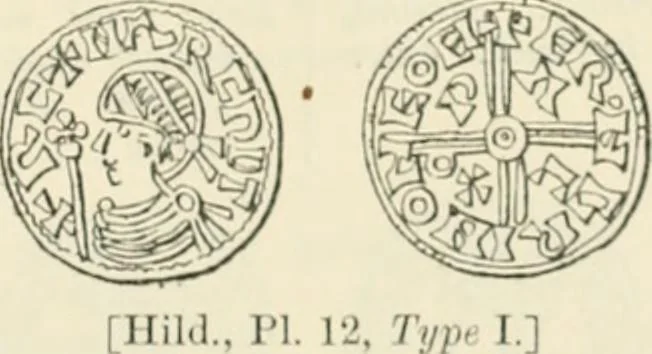 An illustration from A catalogue of English coins in the British museum. Anglo-Saxon series .., 1887, leaf 460