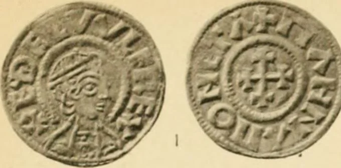 An illustration from A catalogue of English coins in the British museum. Anglo-Saxon series .., 1887, leaf 686