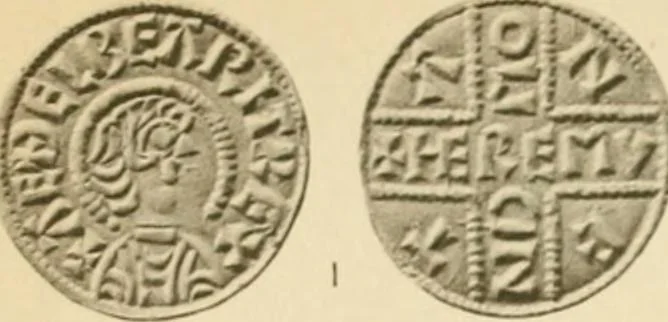 An illustration from A catalogue of English coins in the British museum. Anglo-Saxon series .., 1887, leaf 688