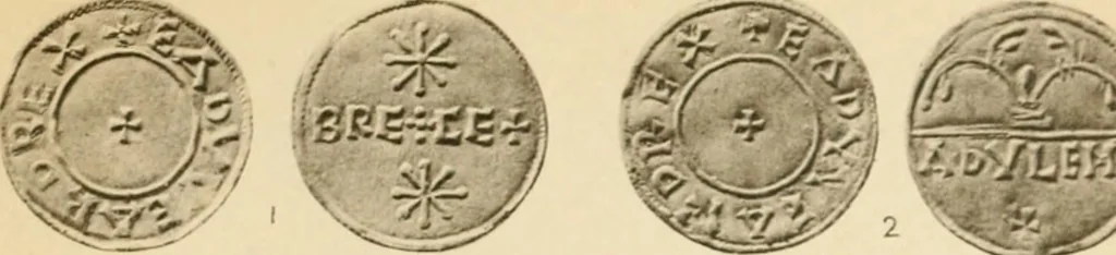An illustration from A catalogue of English coins in the British museum. Anglo-Saxon series .., 1887, leaf 696