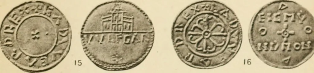 An illustration from A catalogue of English coins in the British museum. Anglo-Saxon series .., 1887, leaf 696