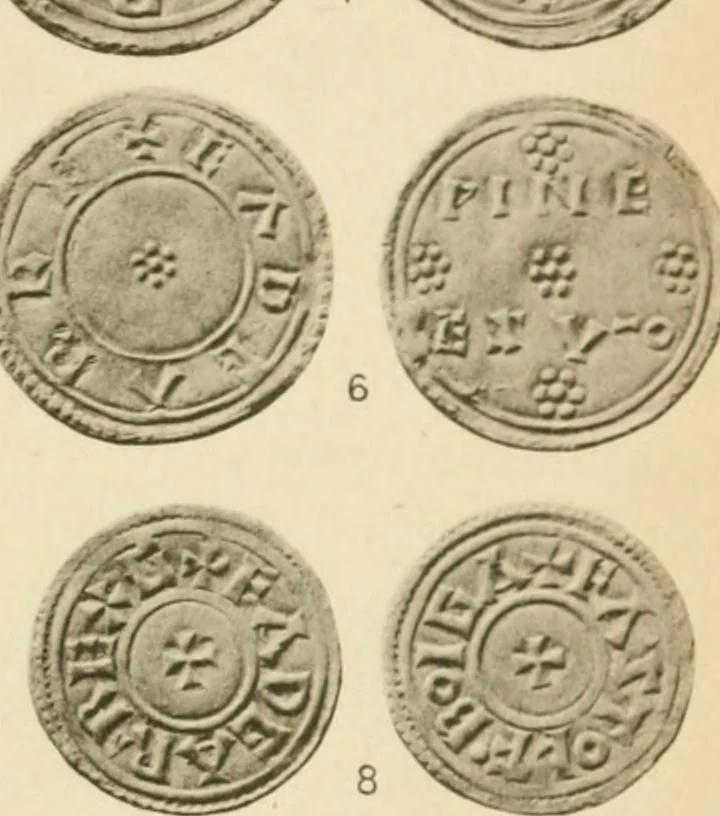 An illustration from A catalogue of English coins in the British museum. Anglo-Saxon series .., 1887, leaf 708