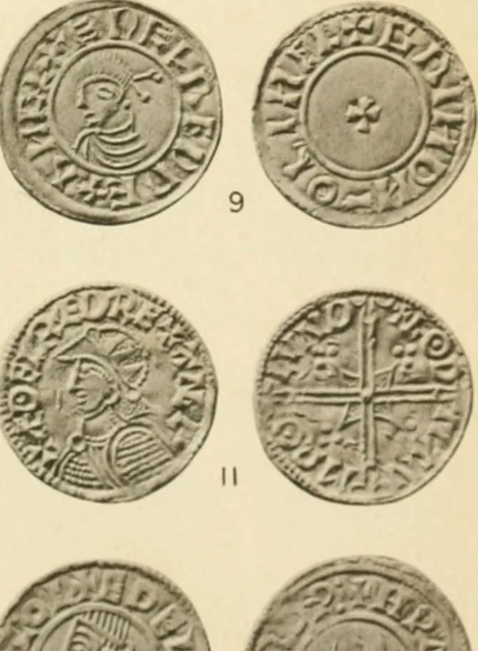 An illustration from A catalogue of English coins in the British museum. Anglo-Saxon series .., 1887, leaf 710
