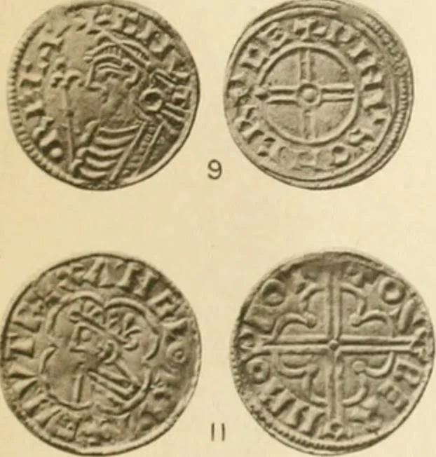 An illustration from A catalogue of English coins in the British museum. Anglo-Saxon series .., 1887, leaf 714