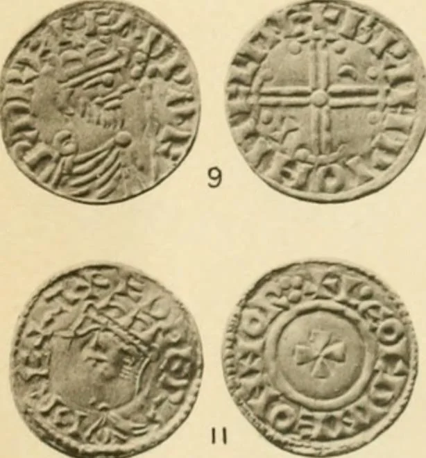 An illustration from A catalogue of English coins in the British museum. Anglo-Saxon series .., 1887, leaf 734