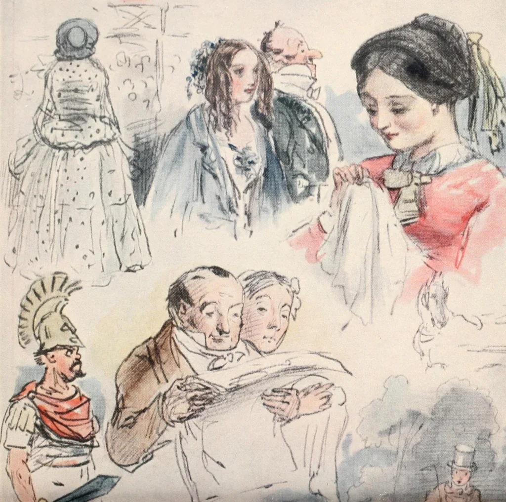 An illustration from Catalogue of an exhibition of works by John Leech (1817-1864) held at the Grolier club from January 22 until March 8, 1914, 1914, leaf 115