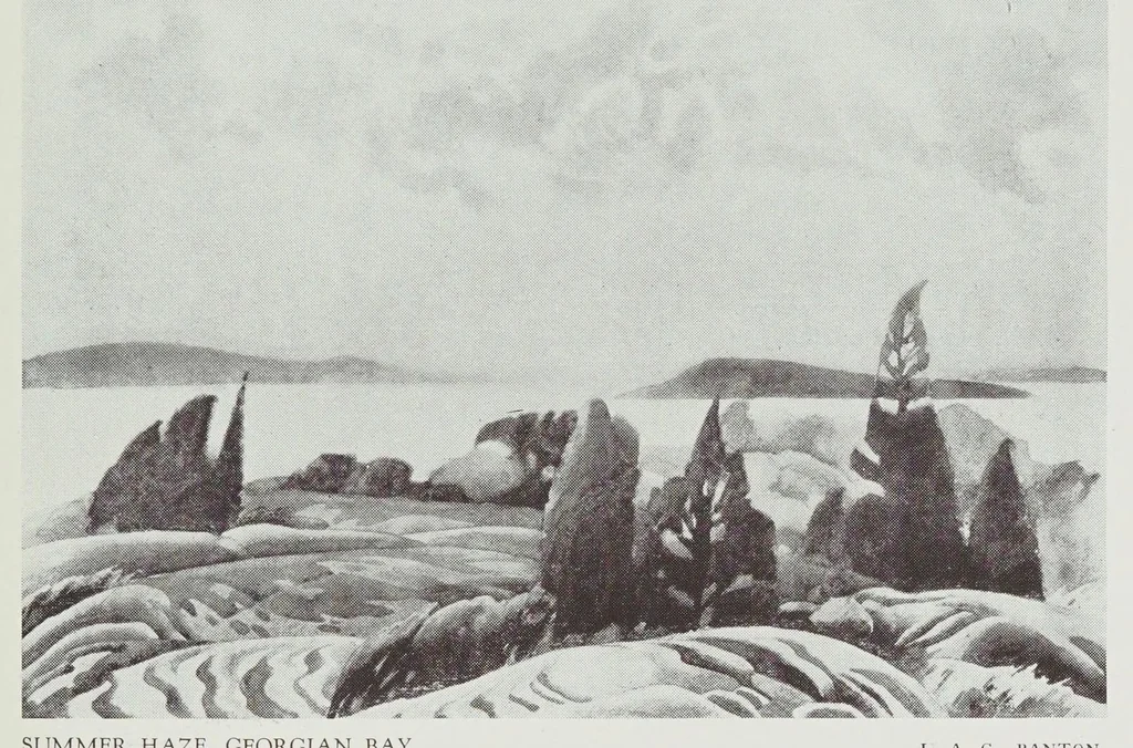 An illustration from Catalogue of an exhibition of the Group of Seven, Canadian Society of Painters in Water Colour, Society of Canadian Painter-Etchers, the Toronto Camera Club.--, 1930, leaf 15