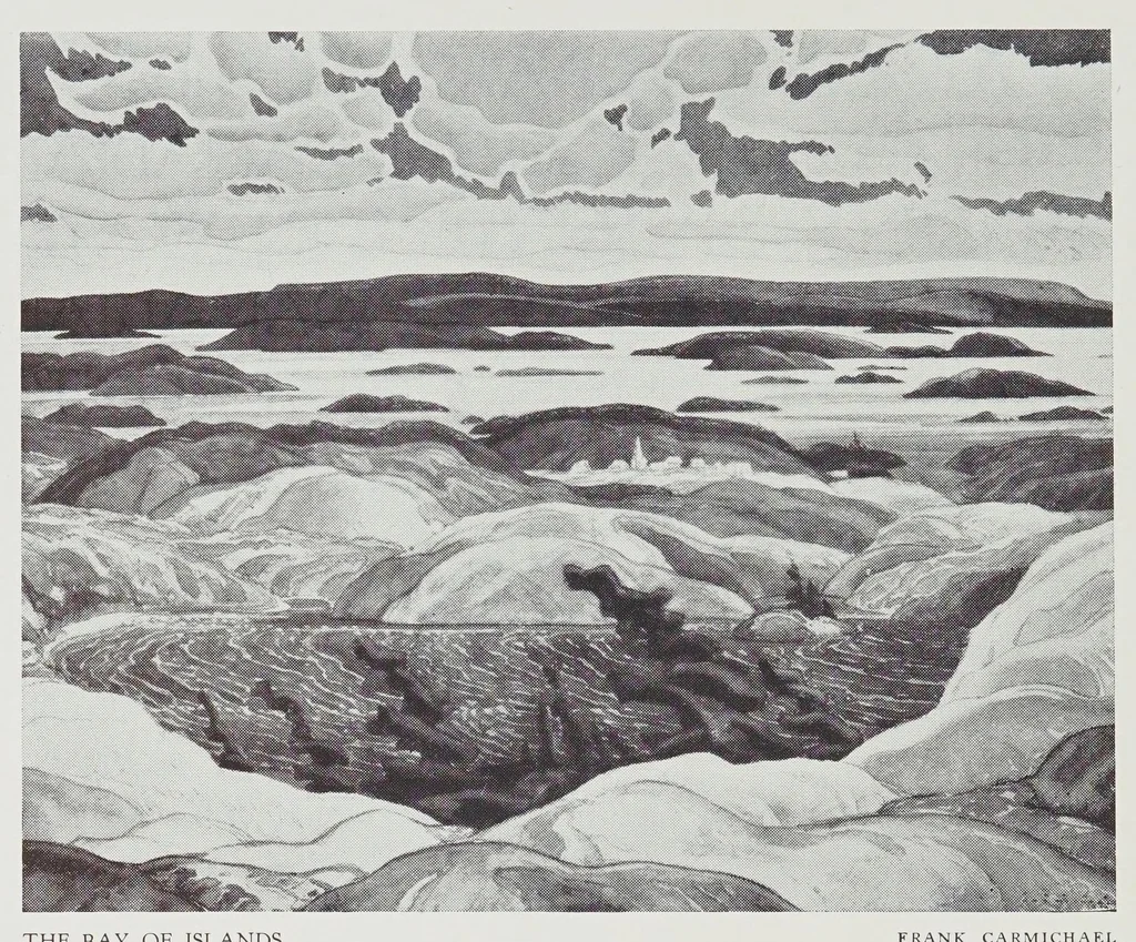 An illustration from Catalogue of an exhibition of the Group of Seven, Canadian Society of Painters in Water Colour, Society of Canadian Painter-Etchers, the Toronto Camera Club.--, 1930, leaf 4