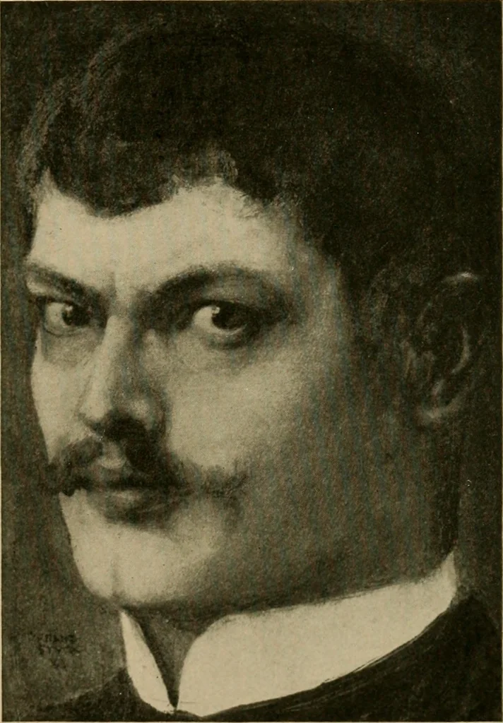An illustration from Catalogue of an exhibition of contemporary German paintings, 1907, leaf 10