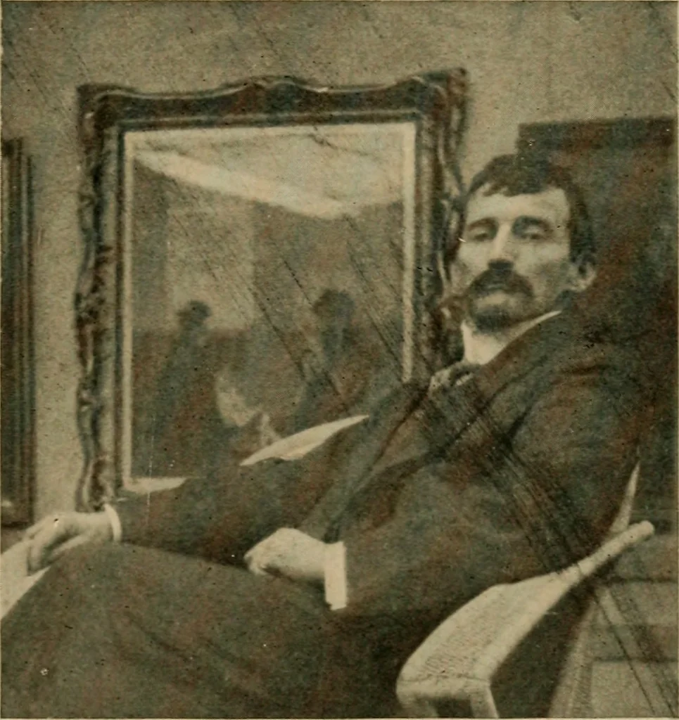 An illustration from Catalogue of an exhibition of contemporary German paintings, 1907, leaf 24