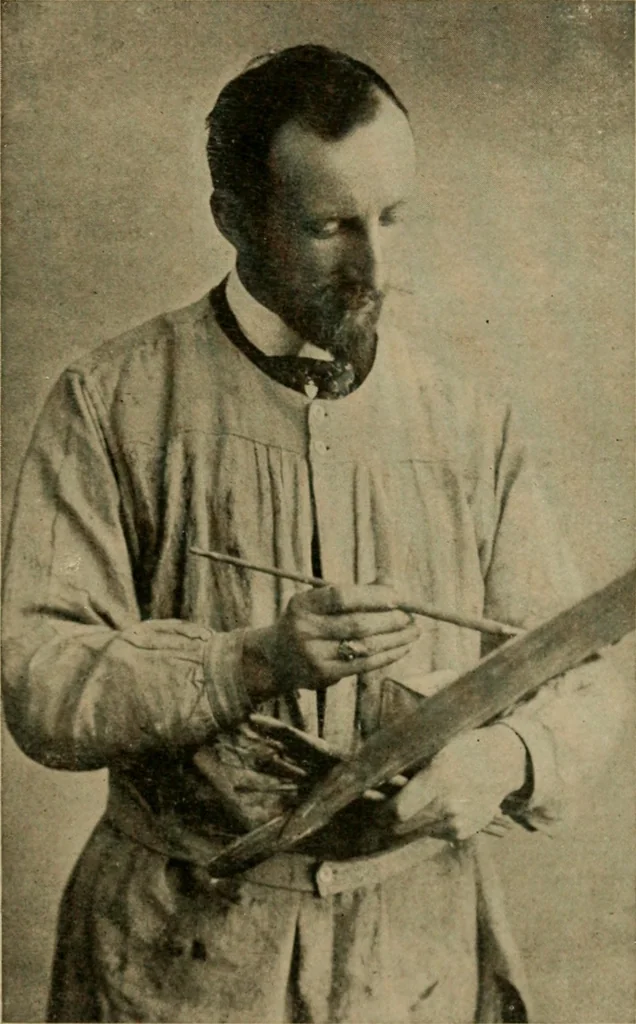 An illustration from Catalogue of an exhibition of contemporary German paintings, 1907, leaf 26