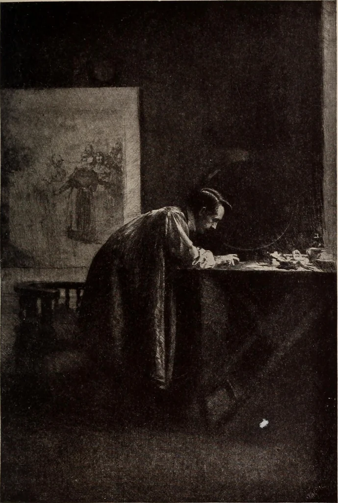 An illustration from Catalogue of an exhibition of contemporary graphic art in Hungary, Bohemia, and Austria;, 1913, leaf 38