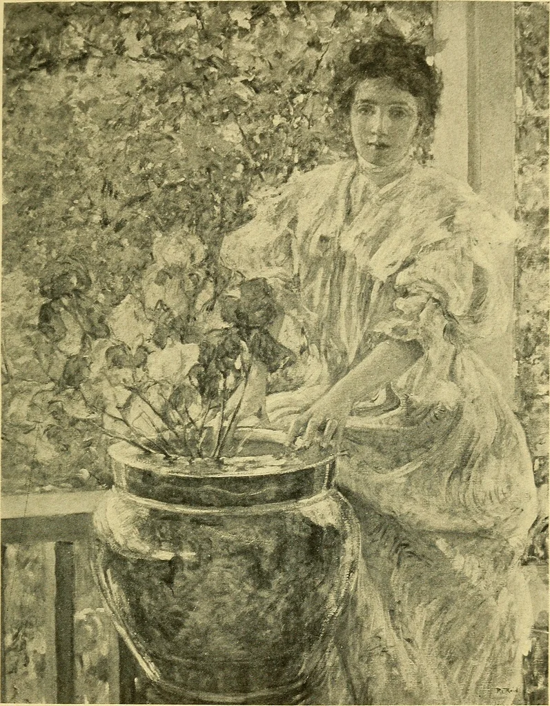 An illustration from Catalogue of the exhibition of paintings by Ten American painters, April 11 to May 3, 1908, 1908, leaf 44