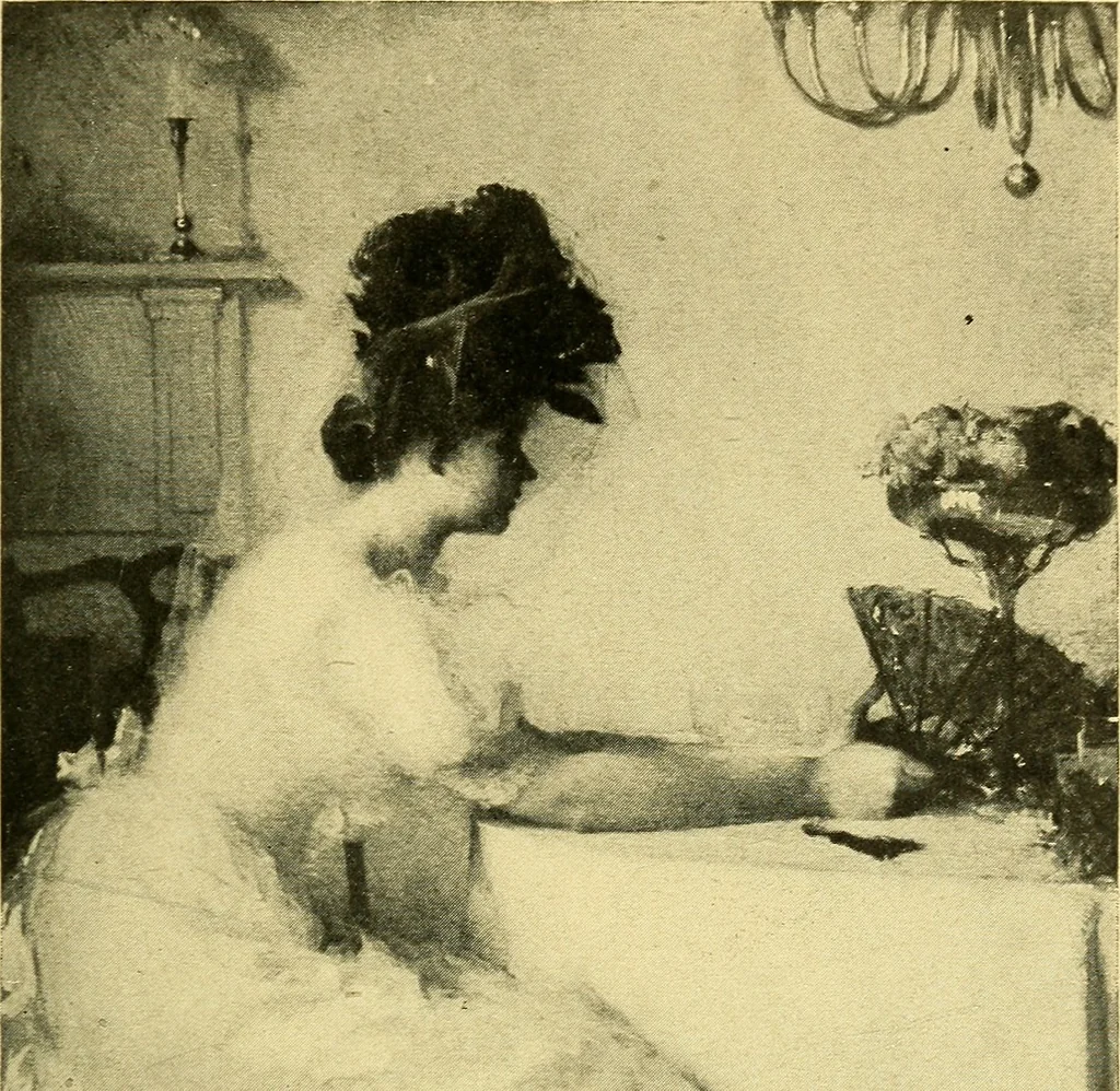 An illustration from Catalogue of the exhibition of paintings by Ten American painters, April 11 to May 3, 1908, 1908, leaf 8