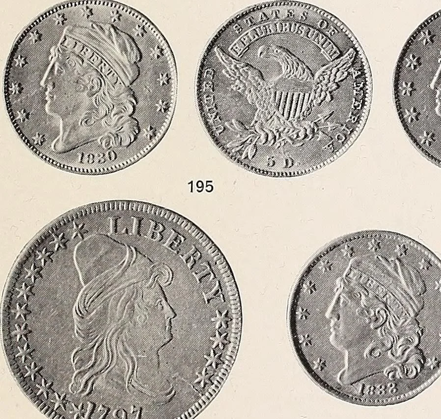 An illustration from Catalogue of the extensive and valuable James Ten Eyck numismatic collection of rare coins and medals of the world, 1922, leaf 200