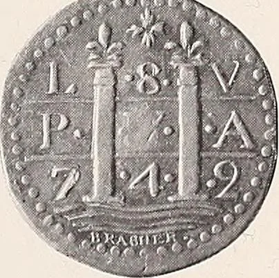 An illustration from Catalogue of the extensive and valuable James Ten Eyck numismatic collection of rare coins and medals of the world, 1922, leaf 202