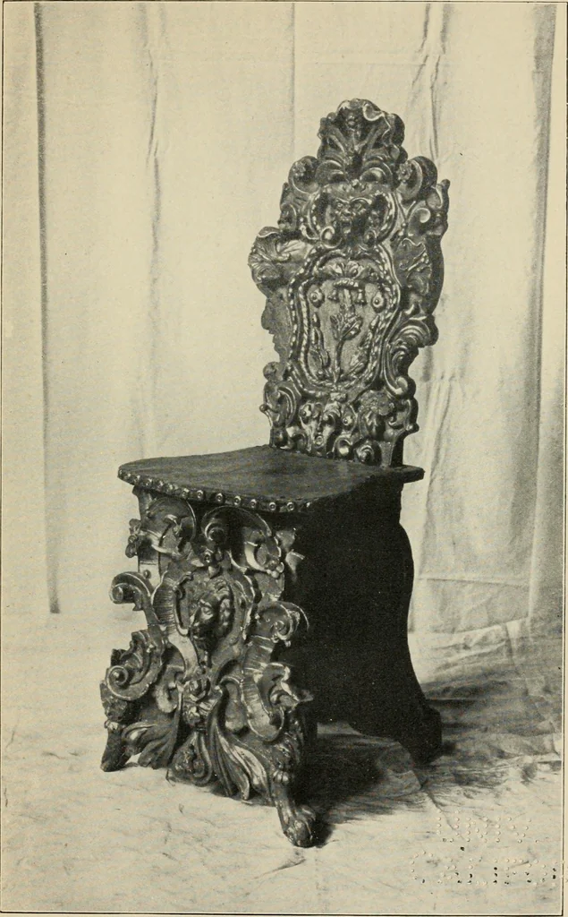 An illustration from Catalogue of extremely rare valuable antiquities, furniture and objets d'art ... on exhibition, Feb. 26, 27 and 28 ... The scenery will be shown at the Terminal Warehouse, by permission of the auctioneer, at absolute sale Monday March 2d and afternoons following at 2 o'clock, 1900, leaf 20