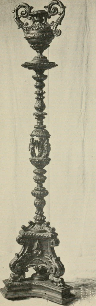 An illustration from Catalogue of extremely rare valuable antiquities, furniture and objets d'art ... on exhibition, Feb. 26, 27 and 28 ... The scenery will be shown at the Terminal Warehouse, by permission of the auctioneer, at absolute sale Monday March 2d and afternoons following at 2 o'clock, 1900, leaf 40