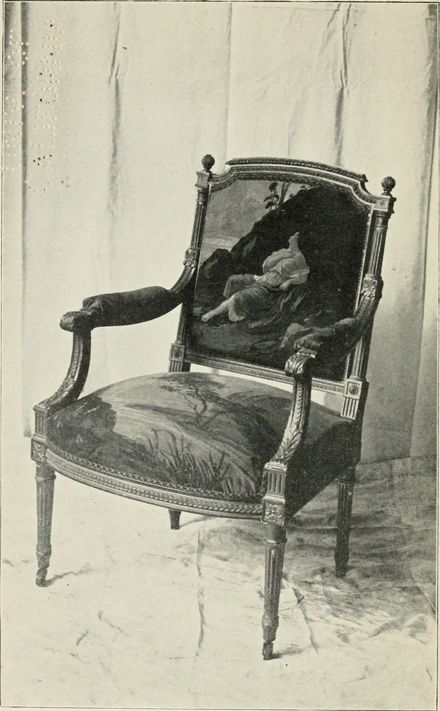 An illustration from Catalogue of extremely rare valuable antiquities, furniture and objets d'art ... on exhibition, Feb. 26, 27 and 28 ... The scenery will be shown at the Terminal Warehouse, by permission of the auctioneer, at absolute sale Monday March 2d and afternoons following at 2 o'clock, 1900, leaf 89