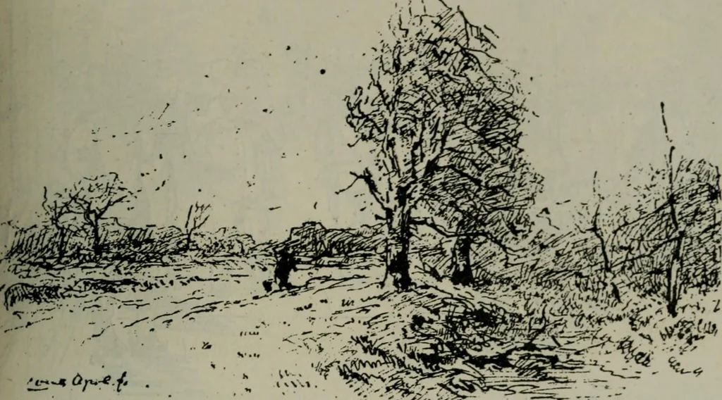 An illustration from Catalogue illustré officiel de la Section des beaux-arts de l'Exposition universelle d'Amsterdam, contenant environ 200 reproductions d'après les dessins originaux des artistes, 1883, leaf 164