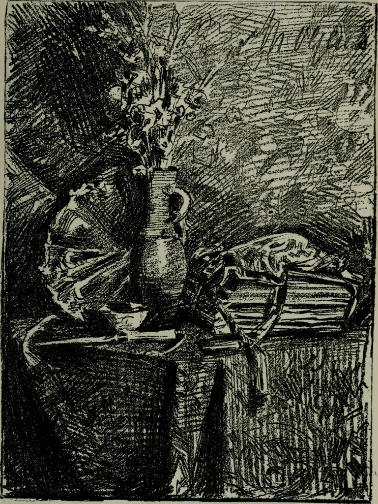 An illustration from Catalogue illustré officiel de la Section des beaux-arts de l'Exposition universelle d'Amsterdam, contenant environ 200 reproductions d'après les dessins originaux des artistes, 1883, leaf 170