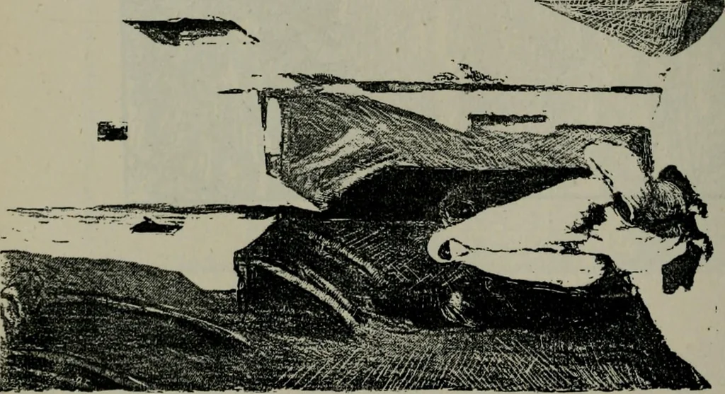 An illustration from Catalogue illustré officiel de la Section des beaux-arts de l'Exposition universelle d'Amsterdam, contenant environ 200 reproductions d'après les dessins originaux des artistes, 1883, leaf 185
