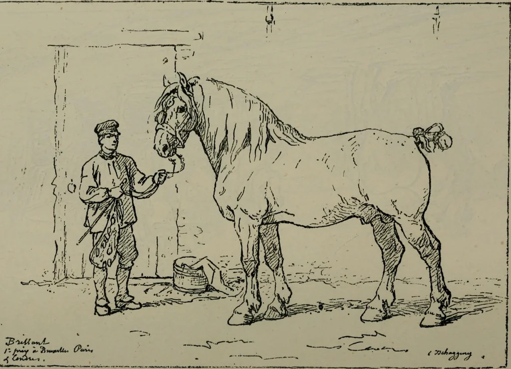 An illustration from Catalogue illustré officiel de la Section des beaux-arts de l'Exposition universelle d'Amsterdam, contenant environ 200 reproductions d'après les dessins originaux des artistes, 1883, leaf 205