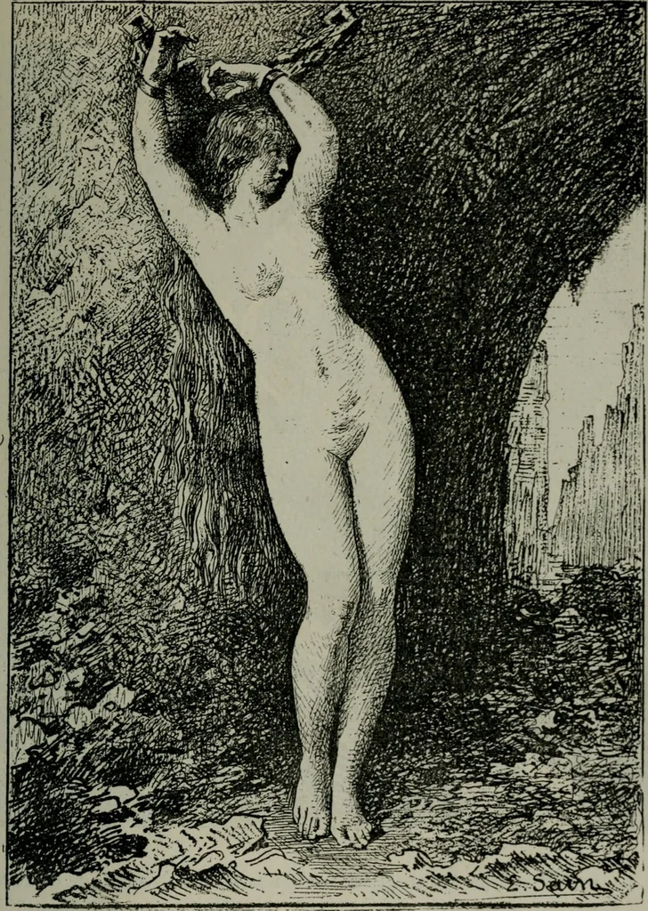 An illustration from Catalogue illustré officiel de la Section des beaux-arts de l'Exposition universelle d'Amsterdam, contenant environ 200 reproductions d'après les dessins originaux des artistes, 1883, leaf 230