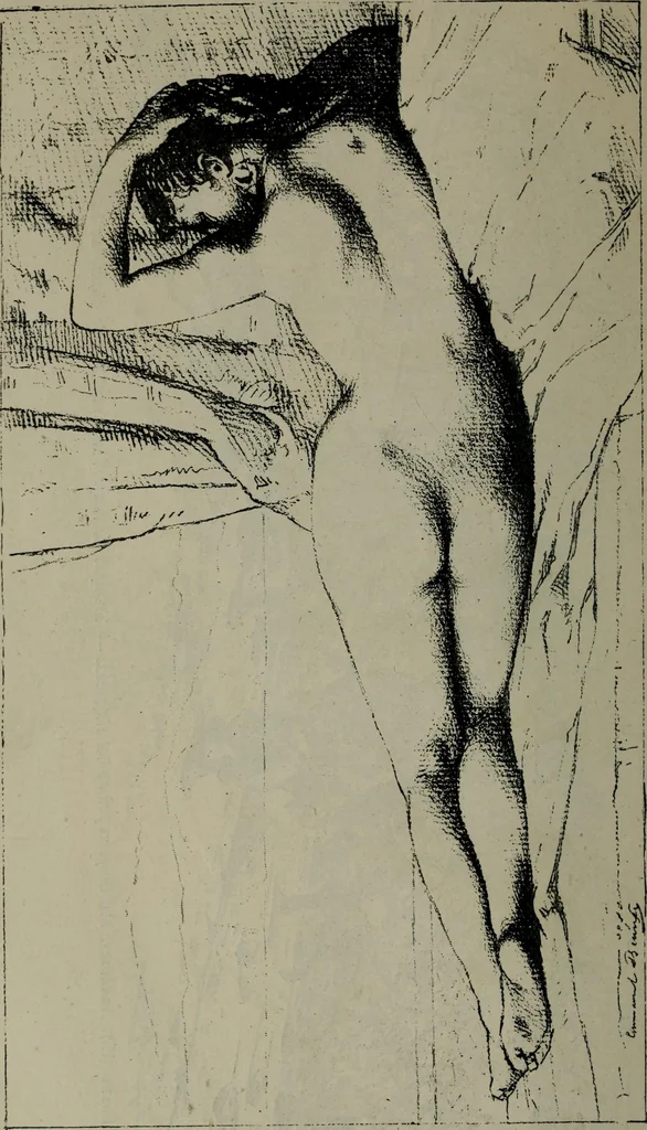 An illustration from Catalogue illustré officiel de la Section des beaux-arts de l'Exposition universelle d'Amsterdam, contenant environ 200 reproductions d'après les dessins originaux des artistes, 1883, leaf 243
