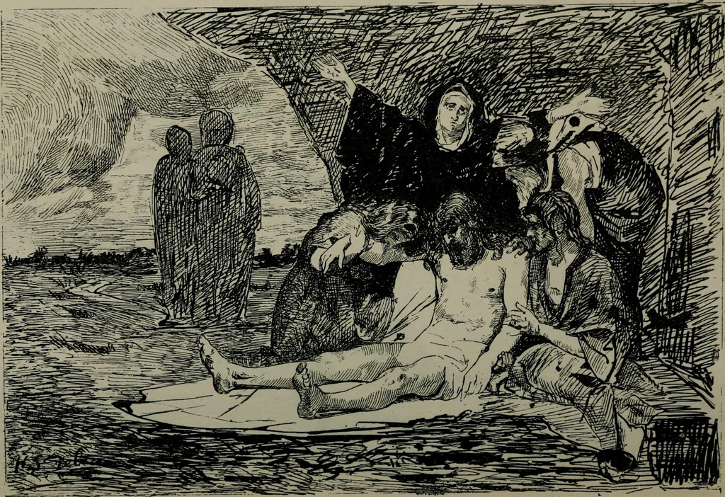 An illustration from Catalogue illustré officiel de la Section des beaux-arts de l'Exposition universelle d'Amsterdam, contenant environ 200 reproductions d'après les dessins originaux des artistes, 1883, leaf 249