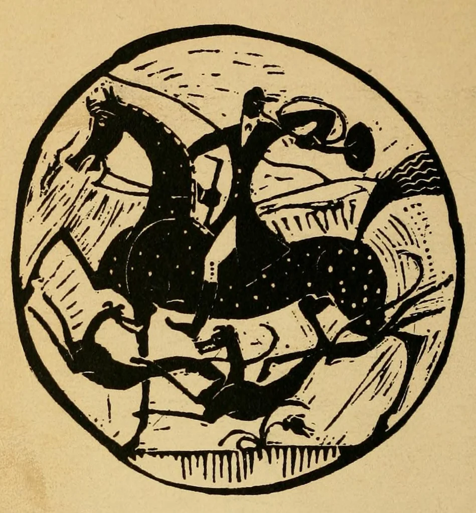 An illustration from Catalogue of the first American exhibition of sculpture by Hunt Diederich : held at the Kingore Galleries, six sixty eight Fifth Avenue, New York, from April twenty until May twelve, nineteen twenty, 1920, leaf 22
