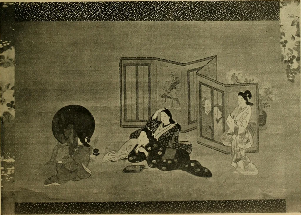 An illustration from Catalogue of Fukuba's collection of one hundred Ukiyoé paintings, 1911, leaf 44