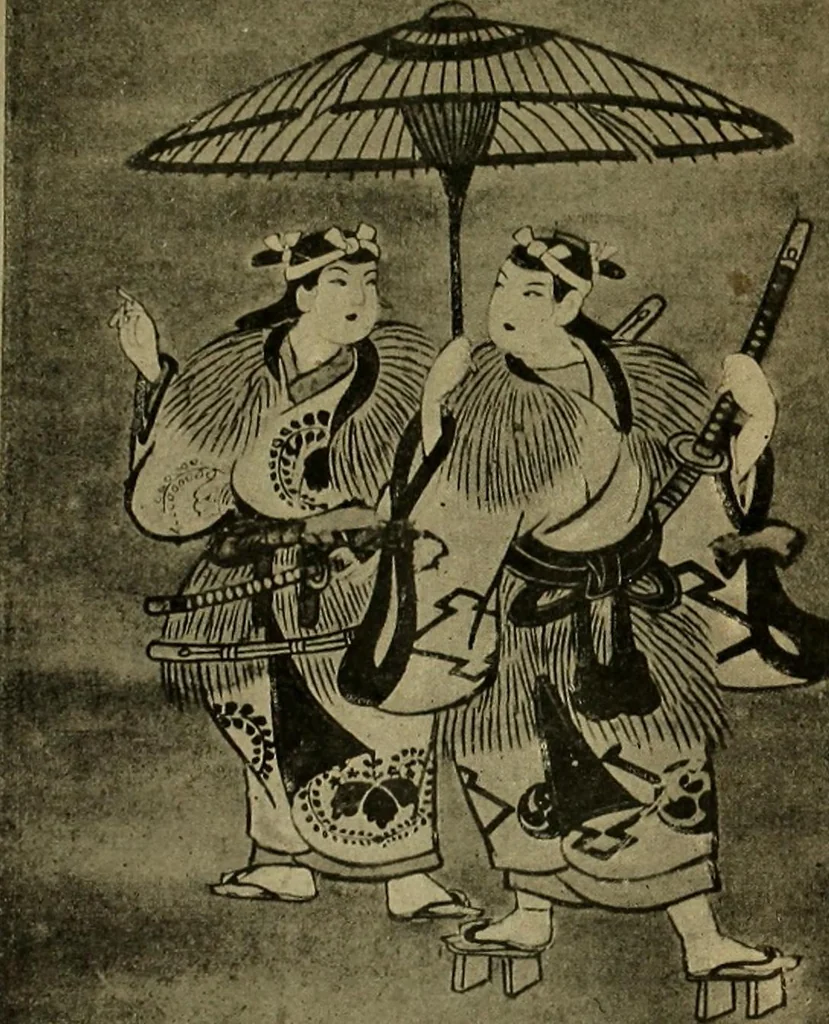 An illustration from Catalogue of Fukuba's collection of one hundred Ukiyoé paintings, 1911, leaf 46