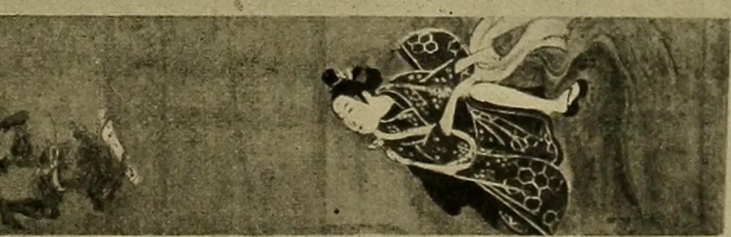 An illustration from Catalogue of Fukuba's collection of one hundred Ukiyoé paintings, 1911, leaf 48